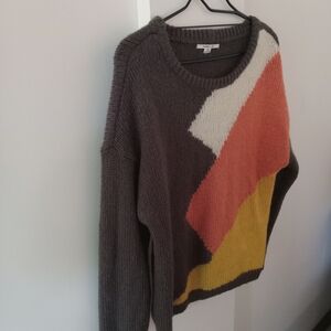 Colorful Geometric Pattern Women Sweater